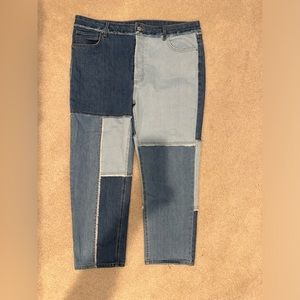 Wild Fable Highest Rise Slim Straight Color Block Jeans